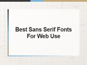 Best Free Sans Serif Fonts for Web Use